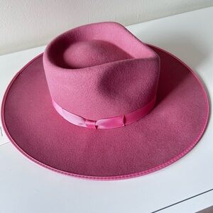 Pink Color Fedora Lack Of Color Hat. Size L (59 sm). Made in Australia.